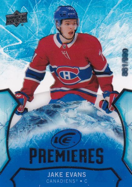 insert RC karta JAKE EVANS 20-21 UD Ice Premieres /999